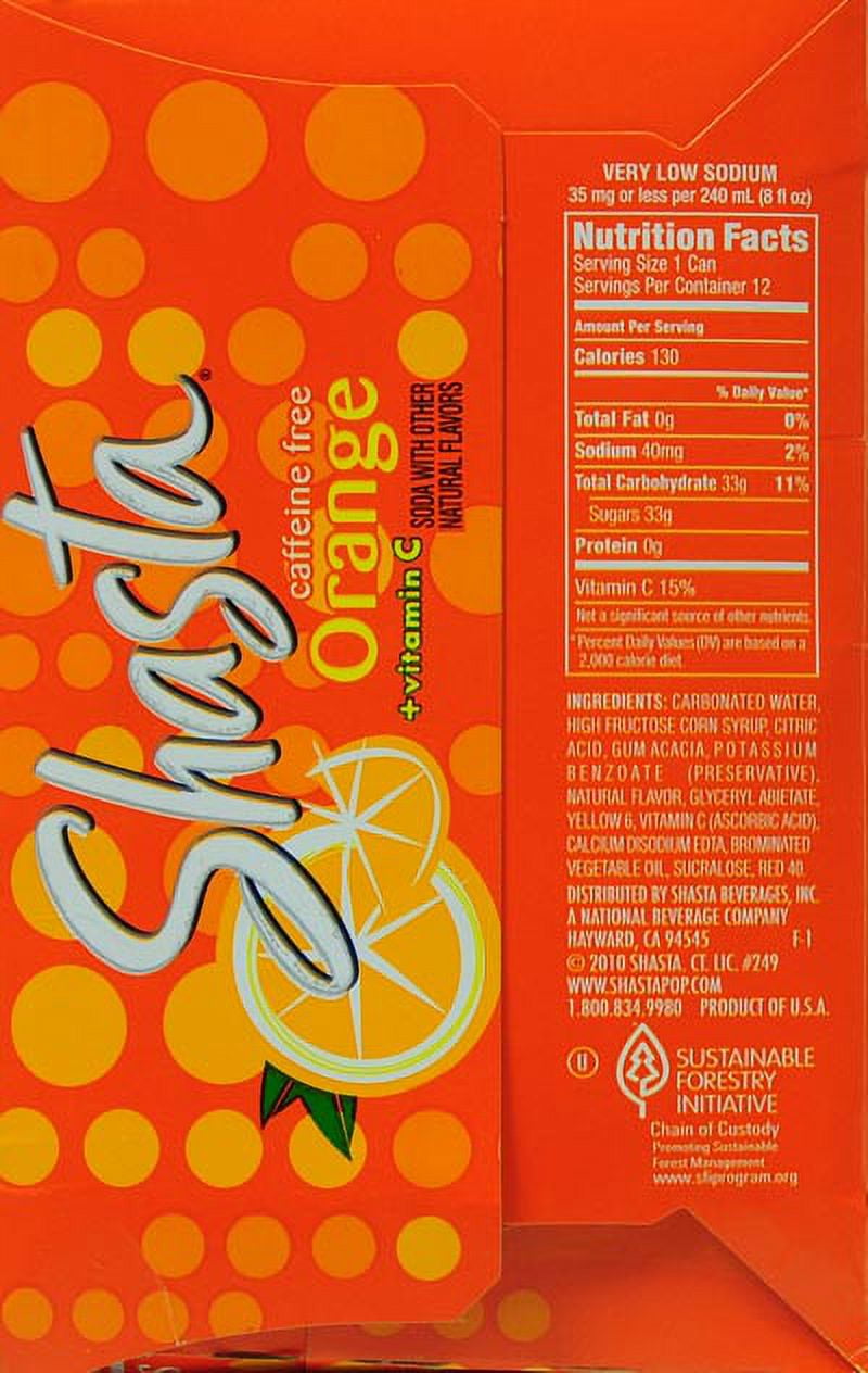 Shasta Orange Soda, 12.0 FL OZ