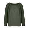 thumbnail image 3 of Pull-Over Décontracté à Col Rond Uni pour Femmes, 3 of 4