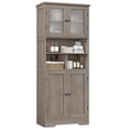 thumbnail image 7 of Homfa 58'' Tall Bathroom Cabinet with Doors and Shelves, Kitchen Hutch Linen Cabinet, Wash Gray, 7 of 7
