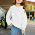 thumbnail image 2 of KAUOD Teen Girls Crew Neck Sweatshirts Cute Heart Graphic Pullover Tops Clothes Kids Ribbed Cuffs Oversized Cotton Hoodies, 2 of 8
