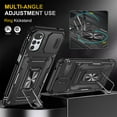 thumbnail image 5 of K-Lion for Motorola Moto G22 6.5" 2022 Case, Magnetic Metal Ring Holder Kickstand Camera Lens Cover Heavy Duty Rugged Full Body Protection Anti-Scratch Shockproof Case, Black, 5 of 7