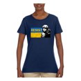 thumbnail image 2 of Support Ukrainian Flag Zelensky RESIST Womens Graphic T-Shirt, Navy, XX-Large, 2 of 4