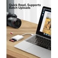 thumbnail image 6 of Duomigo USB-C SD & microSD Card Reader, Dual Slot Memory Card Adapter for MacBook, iPad, iPhone 15/16 & Other USB-C Devices, Plug and Play, 6 of 7