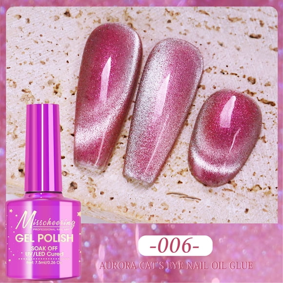 Gel de esmalte para ojos de gato brillante y colorido Daylight Crystal Cat's Eye, 7,5 ml de goma de metilo