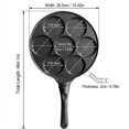 thumbnail image 2 of Nonstick Egg Frying Pan, Aluminum 7 Hole Breakfast Skillet for Pancakes Eggs Burgers, Multi-Section Cooking Pan for Home Kitchen, Easter Brunch Cookware, Black, 2 of 4
