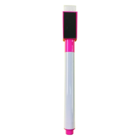 Magnetic Whiteboard Markers,4.5 Inch,Magnetic Dry Wipe Pens Dry Erase Markers With Eraser Cap,Colorful Fine Tip Dry Erase Markers with Eraser, Thin Markers for Calendar Boards(Pink)