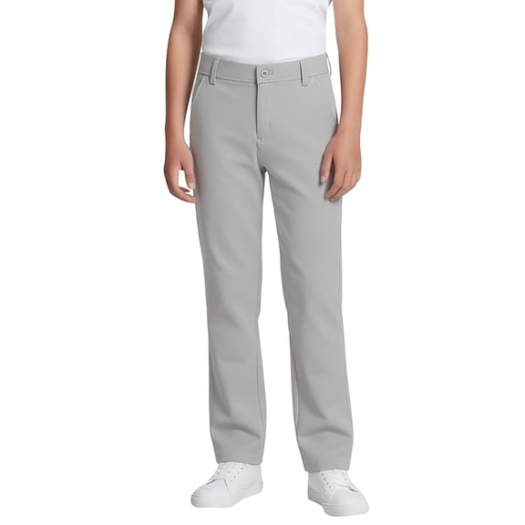 Tiijoy Little Boys School Uniform Pants Stretch Straight Leg Twill Trousers, Sizes 5-6