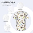 thumbnail image 3 of Lsque Labrador Retriever Dog Pattern Mens Polo Golf Shirts Funny Graphics Shorts Sleeve Button Shirts Baseball T-shirt-Medium, 3 of 7