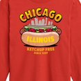 thumbnail image 3 of Instant Message - Chicago Hot Dog Skyline  - Toddler & Youth Long Sleeve Graphic T-Shirt, 3 of 6