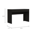 thumbnail image 3 of FM FURNITURE Tampa 2-Drawer Engineered Wood Writing Computer Desk in Black, 3 of 9