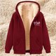 thumbnail image 1 of Chaqueta y sudadera informal con capucha de manga larga para mujer, con estampado de moda, de polar y capucha, 1 of 4
