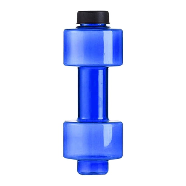 Botella de agua Cola Mancuernas ajustables grande y duradera sin BPA 550ml azul