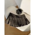 thumbnail image 2 of Women's Pleated Skirt, Tie Waist Front Bow Mini Skirt, Fitted High Waist A-Line Bottoms for Commute and Daily Wear, 2 of 5