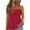 #002-Red, variant on XDDLITP Womens Strapless Bandeau Tank Tops Tube Tops Solid Color Tanks Smocked Ruffled Backless Casual Bandeau Sleeveless Shirts,Yellow L