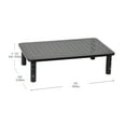 thumbnail image 4 of Mind Reader Monitor Stand, Height Adjustable, Metal, 14.5"L x 9.25"W x 4-5.5"H, Set of 2, Black, 4 of 9