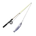 thumbnail image 2 of SeekLGT Fishing Rod Cat Toy Telescopic Wand with Manual Pulley Reel Design and Lifelike Red Fish Plush for Biting Kicking and Chasing Interactive Cat Teaser 1pc, 2 of 6
