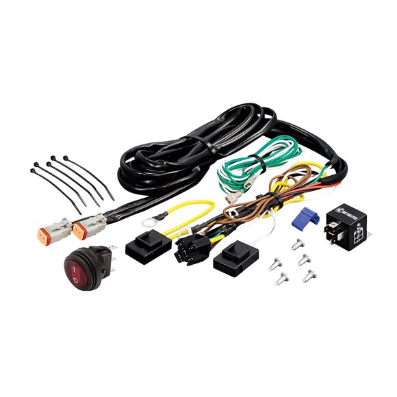 KC Hilites Driving/Fog Light Wiring Harness 6315 Driving/Fog Light Wiring Harness; For Two KC Lights; With 40 Amp Relay/Rocker Switch/Fuses/Mounting Hardware
