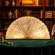 thumbnail image 1 of Lámpara de mesa plegable de madera con iluminación ambiental | Lámpara decorativa plegable para sala de estar | Iluminación cálida para escritorio, mesa o dormitorio, 1 of 9
