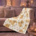 thumbnail image 6 of Playful Golden Retriever Puppy Pattern Hearts Paw Prints, Playful Pet Portrait Pattern, Warm Flannel Blanket for Cabin and Lodge, Dog Lovers Just Because Gift, Pet Lover Home Decor, 6 of 9