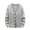 Gray, variant on IROINNID Men's Long Sleeve V-Neck Mid-Length Cardigan Jacket Solid Color Leisure Button Closure Knit Cardigan Turndown Sweater Jacket