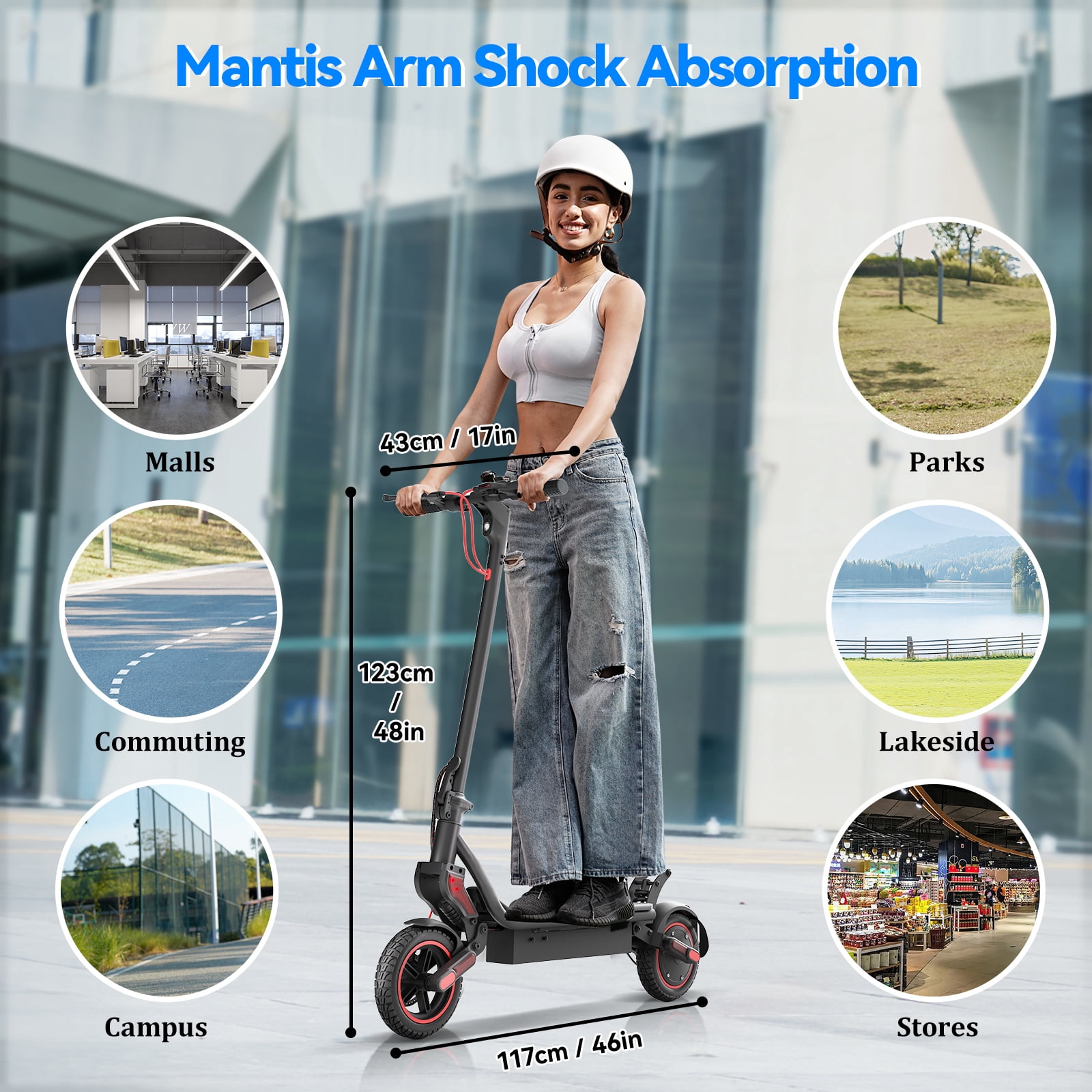 ZapRun 750W Foldable Electric Scooter, E-Scooter for Adults with