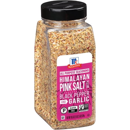 McCormick Himalayan Pink Salt with Black Pepper and Garlic All Purpose Seasoning  18.5 oz