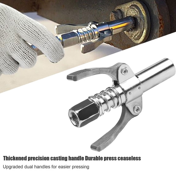 10000PSI Grease Coupler Heavy-Duty Quick Release Grease Gun Coupler 1/8” NPT