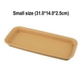 thumbnail image 1 of KDJ Indoor Outdoor Resin Flower Pot Plant Saucer Drip Trays Rectangle Plate for Gardening, Beige & Brown, S/M/L/XL Sizes, Thickened Bottom Design, Effective Drainage Solution, Floor Protection, 1 of 10