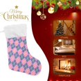 thumbnail image 4 of Coolnut 2 PCS Christmas Stocking Plaid Big Warm 17.7 x 12 Inch Hanging Xmas Stockings Decoration for Family Holiday Party Ornaments Decor Fireplace, 4 of 7