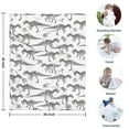 thumbnail image 4 of White Dinosaurs Skeletons Pattern Blanket,Comfortable Soft Flannel Throw Blanket,All Season,Warm Lightweight Blankets for Sofa Bed Couch Living Room Chair,30"x40", 4 of 4