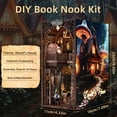 thumbnail image 2 of Book Nook Kit  Kits For Adults Diy Booknook Model Build 3d Wooden Puzzle Bookend Bookshelf Insert Miniature Dollhouse Home Decoration, 2 of 6