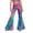 Multicolour*, variant on RUTAYY Girls Flare Pants Rainbow Ombre Glitter Dot Print Full Waist Button Zipper Fly Stage Performance Bottoms