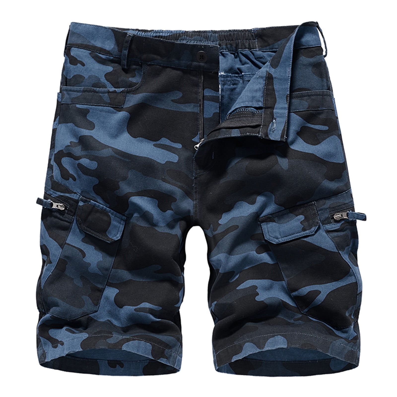 Spftem Mens Camo Cargo Shorts Relaxed Fit Cotton Camouflage Army Shorts