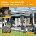thumbnail image 5 of Domi 12' X 20' Permanent Gazebo Pavilion, Metal Hardtop Gazebo with Galvanized Steel Double Roof Canopy, Built-in Drainage Gutter, Curtain and Netting，Gray, 5 of 11