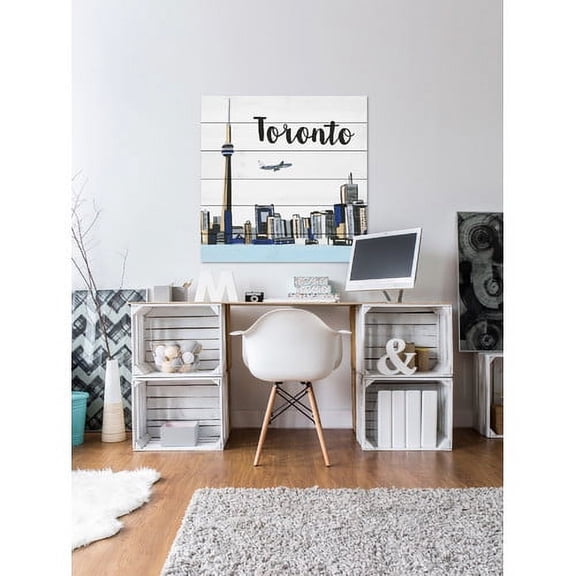 Marmont Hill "Toronto Lakeview" by Molly Rosner Painting Print on White Wood