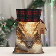 thumbnail image 5 of Rocae Golden Horned White Dragon Print Christmas Drawstring Linen Gift Bag with Drawstrings Treat Bag Goody Present Bags for Christmas Party Favor, 5 of 8