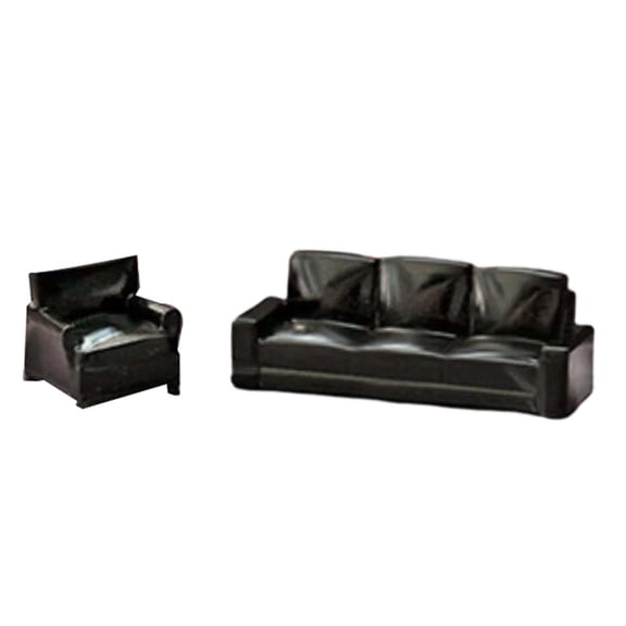 LeeQinersw 2Pcs Dollhouse Sofa Miniature Furniture for 1/64 Scale Dollhouse DIY Model Black