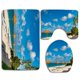thumbnail image 1 of ABPHQTO Flores de Margarita Blanca Juego de alfombras de baño de 3 piezas Alfombra de baño Alfombra de contorno y tapa de inodoro ABPHQTO Cont-CHAPPLE-31759, 1 of 2
