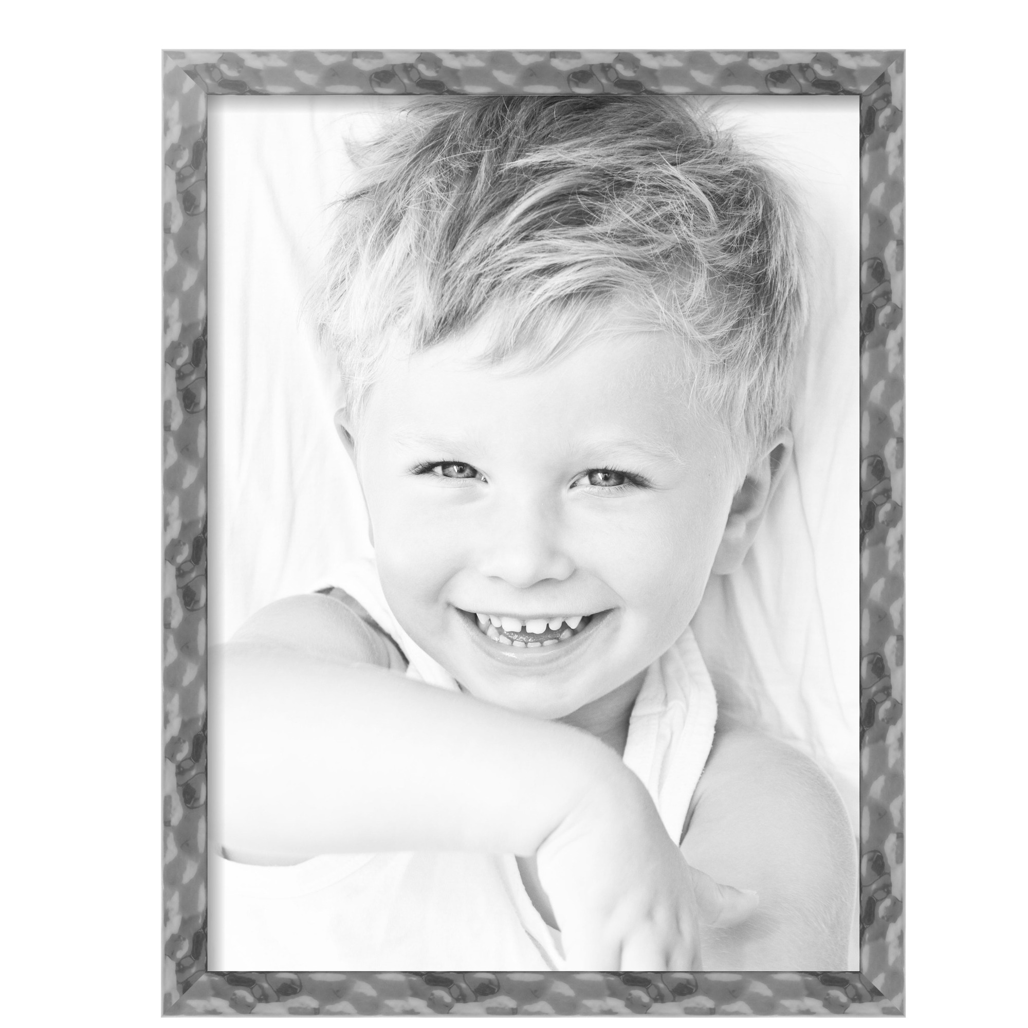 ArtToFrames 18" x 24" Hammered Steel Metallic Picture Frame, 18x24 inch Silver Wood Poster Frame (WOM-5264),  Pack