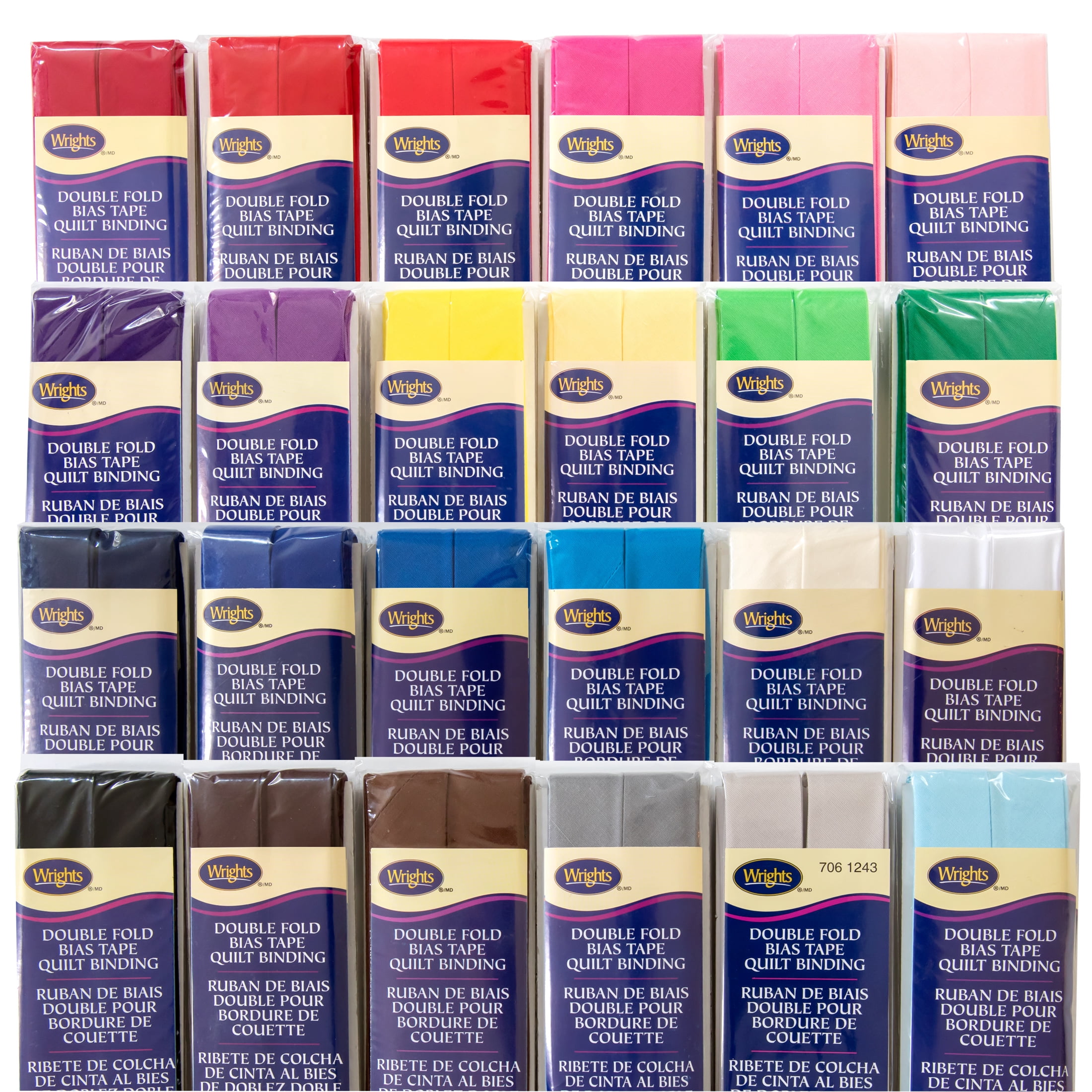 (2 pack) Wrights Bias Quilt Binding Dbl Fold 3yd Emerald