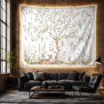 thumbnail image 6 of Flowering Tree in a Pale Cream Woodland Meadow, Whimsical Vintage for Animal Lovers, Forest Home Decor, Housewarming Gift, Tapestry Wall Hanging for Bedroom and Dorm, 6 of 7
