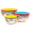 thumbnail image 1 of Euro Ceramica Zanzibar Collection Vibrant Ceramic Mixing Bowls, 3 Piece Set, Spanish Floral Design, Assorted Sizes, Multicolor, 1 of 4