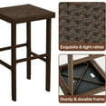 thumbnail image 3 of Dkelincs 3-Piece Outdoor Patio Bar Sets Wicker Furniture Set All-Weather Rattan Bistro Set Chair with Cushion, Khaki, 3 of 7