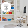 thumbnail image 4 of 1pc Barber Shop Stool Adjustable Stool Salon Chair Beauty Equipment (White), 4 of 8