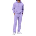 Drawstring Waist Sweatpants and Hoodie Set for Men with a Kangaroo ...