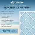 thumbnail image 2 of Cabana Filters 20 x 22 x 1 HVAC Furnace Air Filter Replacement, MERV 11, 6 Pack, 2 of 7