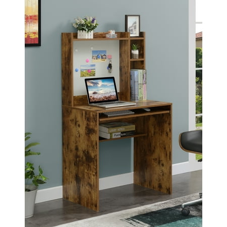 Convenience Concepts Designs2Go 54.25" Student Desk With Magnetic Bulletin Board, Barnwood, All Ages