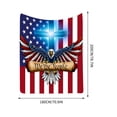 thumbnail image 3 of Independence Day Blanket Festive Flannel Blanket Soft Warm Throw Blanket For Home Sofa Bed Holiday Decoration, 3 of 9