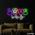 thumbnail image 4 of Craftnamesign Love Wins Neon LED Sign, Bedroom Decor, Couple Room Wall Art, 4 of 4