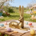 thumbnail image 4 of Lunxisen 2 Pcs Easter Gold Tabletop Ornament Decorative Centerpiece For Home Holiday Party Decor, 4 of 9